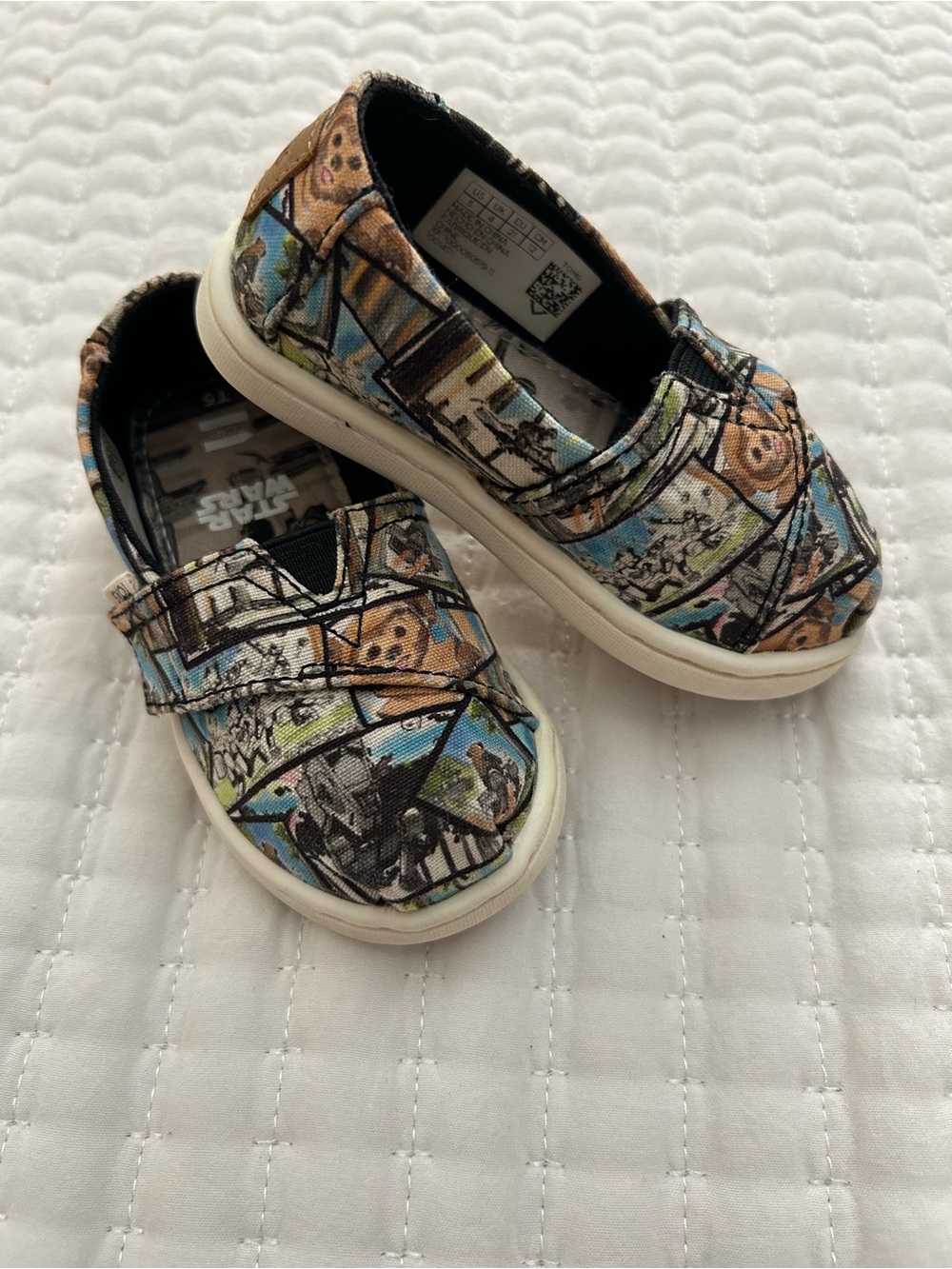 Toms Star Wars Shoes in Multi-Color Comic Print Size Toddler 5